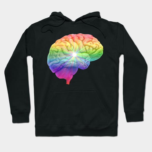 Luminescent Colorful Creative Rainbow Mind Hoodie by Art by Deborah Camp